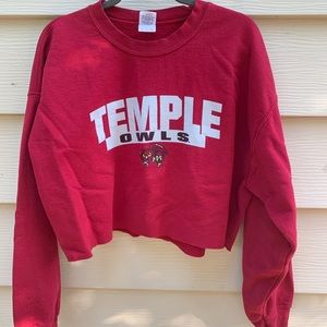 Cropped Temple University Sweatshirt